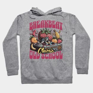 BREAKBEAT  - Cat Dj Fruit Platter (Strawberry) Hoodie